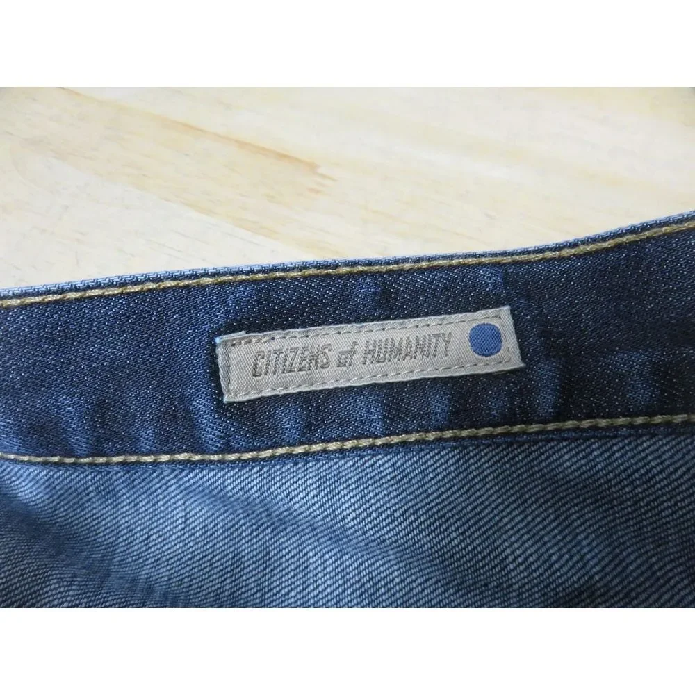 Mens Citizen‎ Of Humanity Blue Jeans Evans Size 33 Made In USA Y2K Straight VTG